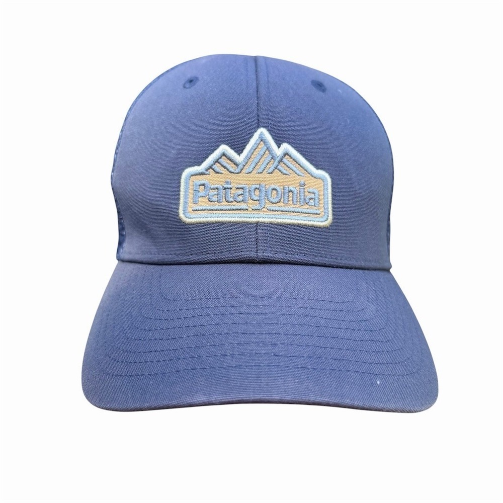 Patagonia Trucker Hat Mens One Size Navy Blue Mesh Snapback Mountain